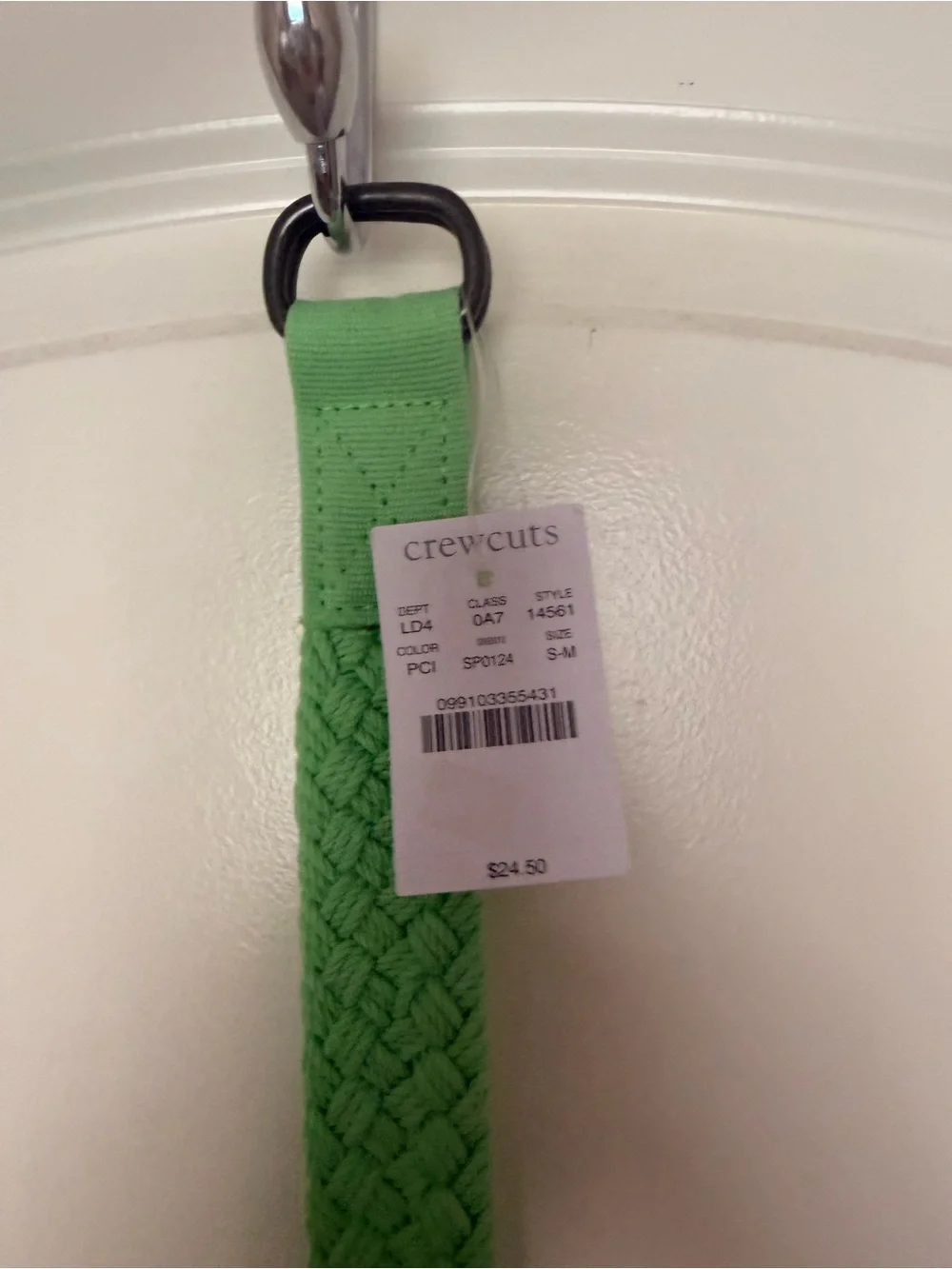 Crewcuts Braided Lime Green and Pink Belt
